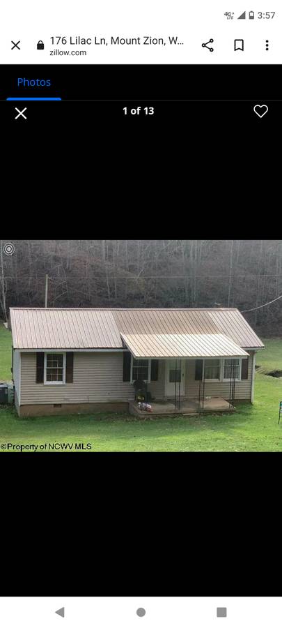 Three bedroom one bath home with all utilities included on 1 acre of l