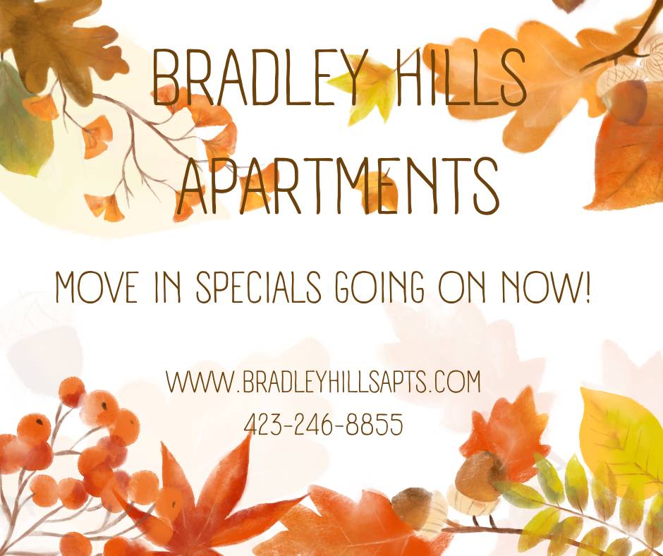 Two and three bedroom units available now at Bradley Hills Apartments