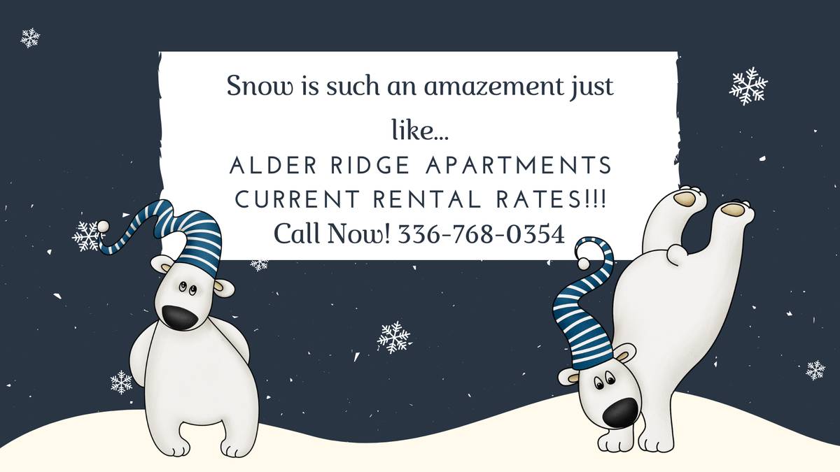 ❄️Snow is Such an AMAZEMENT just like ALDER RIDGE APARTMENTS❄️